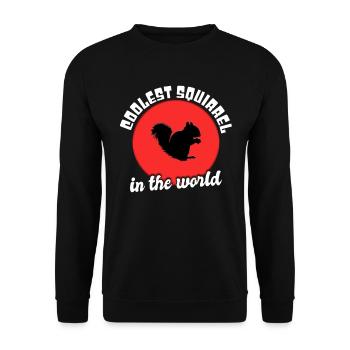 Cool squirrel saying - Unisex Sweatshirt - black - Front - Alina (178cm) & Michal (187cm)