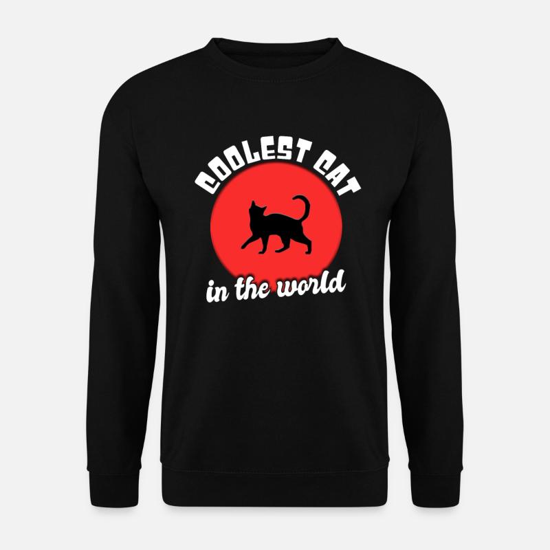 Cool cat saying - Unisex Sweatshirt - black