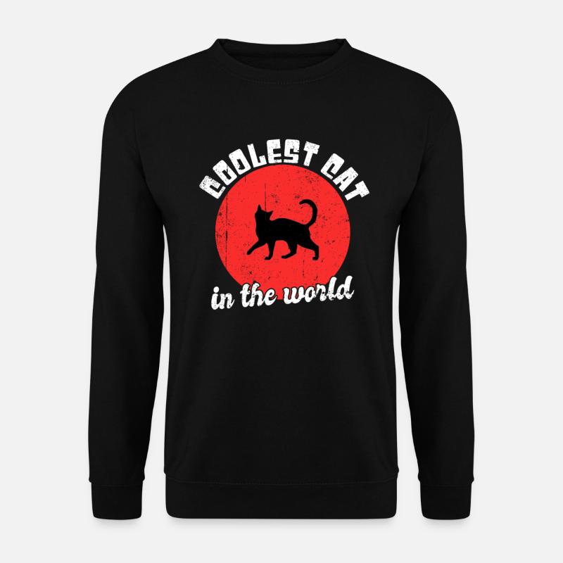 Cool cat saying - Unisex Sweatshirt - black