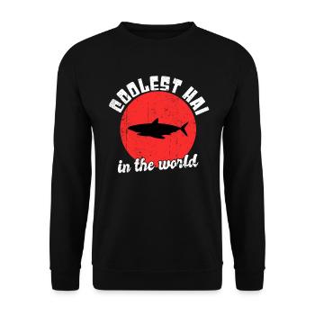 Dicton de requin cool - Sweat-shirt Unisexe - noir - Devant - Alina (178cm) & Michal (187cm)