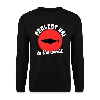 Dicton de requin cool - Sweat-shirt Unisexe - noir - Devant - Alina (178cm) & Michal (187cm)