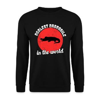 Dicton de crocodile cool - Sweat-shirt Unisexe - noir - Devant - Alina (178cm) & Michal (187cm)
