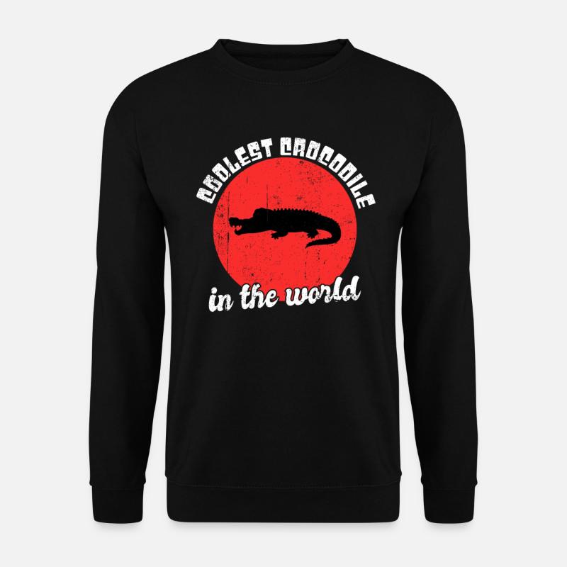 Cool crocodile saying - Unisex Sweatshirt - black