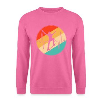 skaten retro Herzschlag - Unisex Pullover - Pink - Vorne