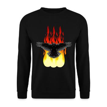 Feu de Corbeau Rituel spirituel occulte Satan Horreur - Sweat-shirt Unisexe - noir - Devant - Alina (178cm) & Michal (187cm)