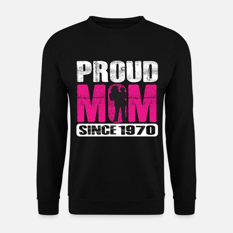 Proud Mom Since 1970 - Unisex Sweatshirt - black