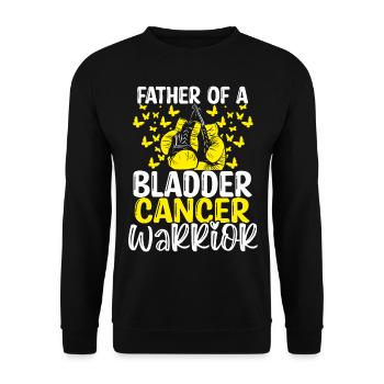 Bladder Cancer Awareness Dad Fathers Day Papa - Unisex Sweatshirt - black - Front - Alina (178cm) & Michal (187cm)