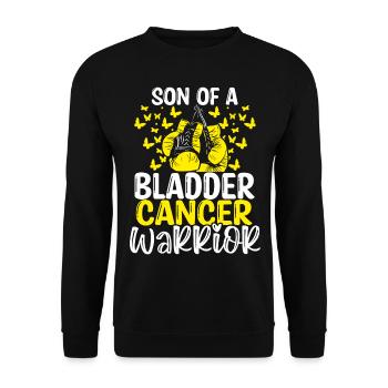 Bladder Cancer Awareness Month Ribbon Son - Unisex Sweatshirt - black - Front - Alina (178cm) & Michal (187cm)