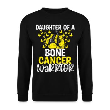 Bone Cancer Awareness Month Daughter - Unisex Sweatshirt - black - Front - Alina (178cm) & Michal (187cm)