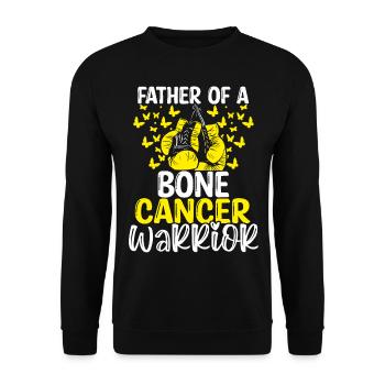 Bone Cancer Awareness Dad Fathers Day Papa - Unisex Sweatshirt - black - Front - Alina (178cm) & Michal (187cm)