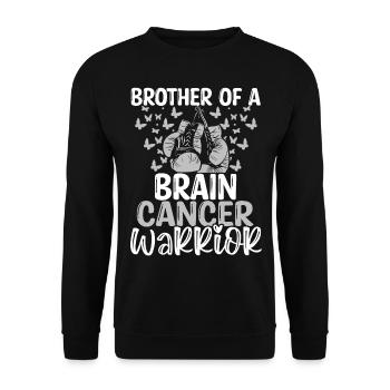 Brain Tumor Awareness Brother Twins Sibling - Unisex Sweatshirt - black - Front - Alina (178cm) & Michal (187cm)