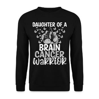 Brain Tumor Awareness Month Daughter - Unisex Sweatshirt - black - Front - Alina (178cm) & Michal (187cm)