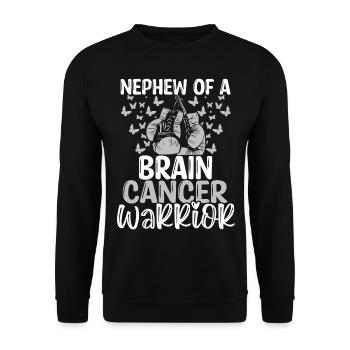Brain Tumor Awareness Nephew Aunt Uncle - Unisex Sweatshirt - black - Front - Alina (178cm) & Michal (187cm)