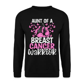Breast Cancer Awareness Aunt Nephew Niece - Unisex Pullover - Schwarz - Vorne - Alina (178cm) & Michal (187cm)
