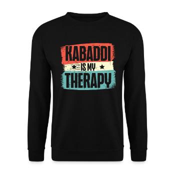Kabaddi is my therapy Indian Sports India - Unisex Sweatshirt - black - Front - Alina (178cm) & Michal (187cm)