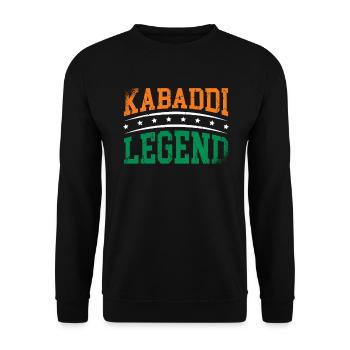Kabaddi legend Indian sport India - Unisex Sweatshirt - black - Front - Alina (178cm) & Michal (187cm)