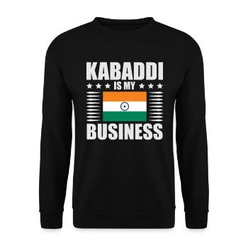Kabaddi is my business Indian Sports India - Unisex Sweatshirt - black - Front - Alina (178cm) & Michal (187cm)