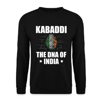 Kabaddi The DNA of India Indian Sport India - Unisex Sweatshirt - black - Front - Alina (178cm) & Michal (187cm)