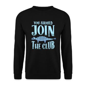 Sie Sollten Dem Club Ankylosaurus Dinosaur - Unisex Pullover - Schwarz - Vorne - Alina (178cm) & Michal (187cm)