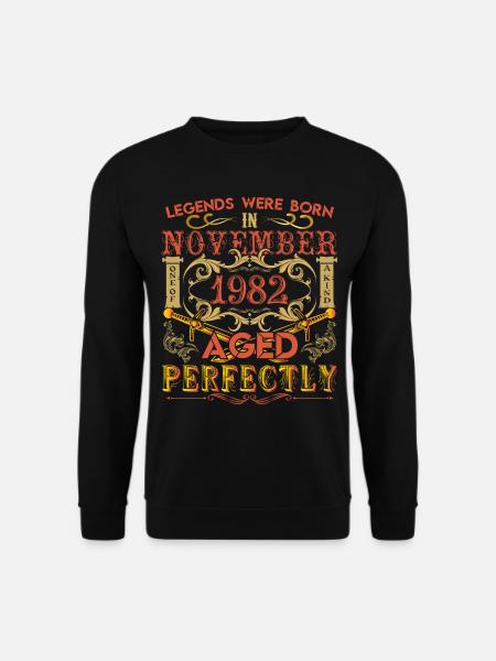 November 1982 - Geburtstag 1982 wurden Legenden geboren. - Unisex Pullover - Schwarz