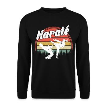 Karaté - Sweat-shirt Unisexe - noir - Devant - Alina (178cm) & Michal (187cm)