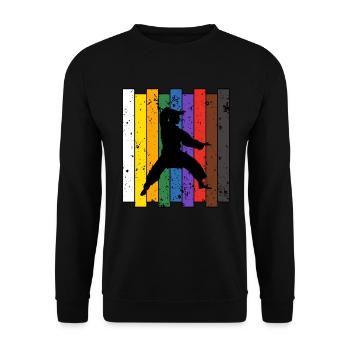 Karaté - Sweat-shirt Unisexe - noir - Devant - Alina (178cm) & Michal (187cm)