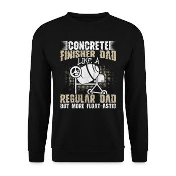 Float-Astic Concrete Finisher Dad Betonbauer - Unisex Pullover - Schwarz - Vorne - Alina (178cm) & Michal (187cm)