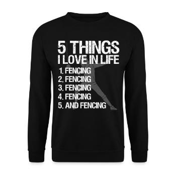 Fencing épée fencing duel gift idea - Unisex Sweatshirt - black - Front - Alina (178cm) & Michal (187cm)