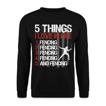 Fencing épée fencing duel gift idea - Unisex Sweatshirt - black - Front - Alina (178cm) & Michal (187cm)