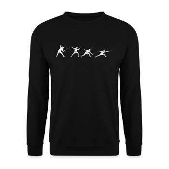 Fencing épée fencing duel gift idea - Unisex Sweatshirt - black - Front - Alina (178cm) & Michal (187cm)