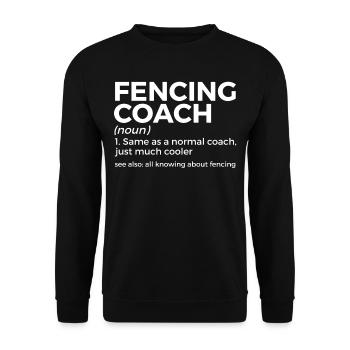 Fencing épée fencing duel gift idea - Unisex Sweatshirt - black - Front - Alina (178cm) & Michal (187cm)