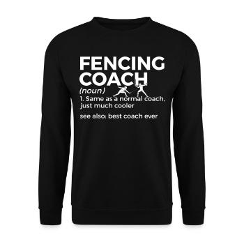 Fencing épée fencing duel gift idea - Unisex Sweatshirt - black - Front - Alina (178cm) & Michal (187cm)
