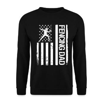 Fencing épée fencing duel gift idea - Unisex Sweatshirt - black - Front - Alina (178cm) & Michal (187cm)