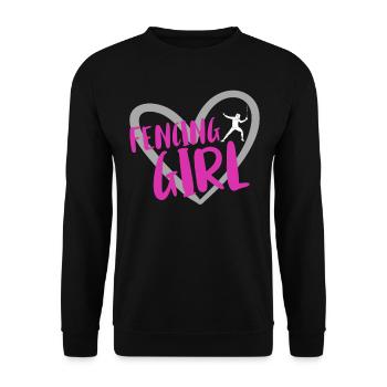 Fencing épée fencing duel gift idea - Unisex Sweatshirt - black - Front - Alina (178cm) & Michal (187cm)