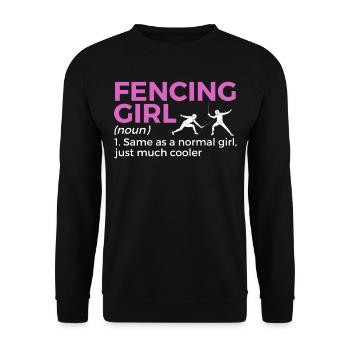 Fencing épée fencing duel gift idea - Unisex Sweatshirt - black - Front - Alina (178cm) & Michal (187cm)