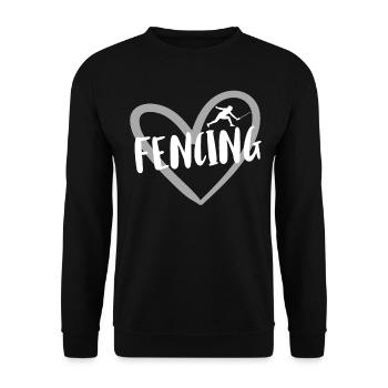 Fencing épée fencing duel gift idea - Unisex Sweatshirt - black - Front - Alina (178cm) & Michal (187cm)