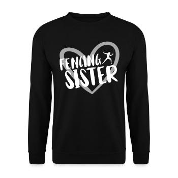 Fencing épée fencing duel gift idea - Unisex Sweatshirt - black - Front - Alina (178cm) & Michal (187cm)