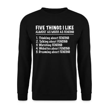Fencing épée fencing duel gift idea - Unisex Sweatshirt - black - Front - Alina (178cm) & Michal (187cm)