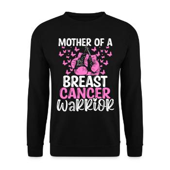 Breast Cancer Awareness Mom Mothers Day Mama - Unisex Pullover - Schwarz - Vorne - Alina (178cm) & Michal (187cm)