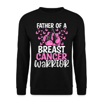 Breast Cancer Awareness Dad Fathers Day Papa - Unisex Pullover - Schwarz - Vorne - Alina (178cm) & Michal (187cm)