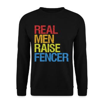 Fencing épée fencing duel gift idea - Unisex Sweatshirt - black - Front - Alina (178cm) & Michal (187cm)