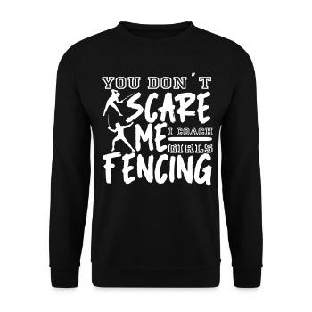 Fencing épée fencing duel gift idea - Unisex Sweatshirt - black - Front - Alina (178cm) & Michal (187cm)