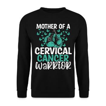 Cervical Cancer Awareness Mom Mothers Day Mama - Unisex Sweatshirt - black - Front - Alina (178cm) & Michal (187cm)
