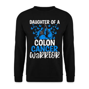 Colon Cancer Awareness Month Daughter - Unisex Sweatshirt - black - Front - Alina (178cm) & Michal (187cm)