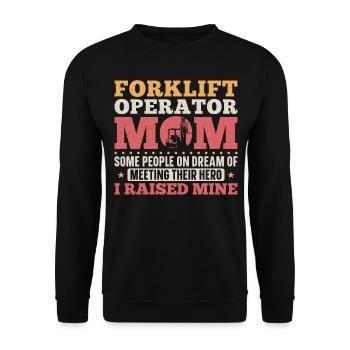 Certified Forklift Truck Operator - Unisex Pullover - Schwarz - Vorne - Alina (178cm) & Michal (187cm)