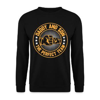 Daddy Father's Day - Daddy And Son The Perfect Tea - Unisex Sweatshirt - black - Front - Alina (178cm) & Michal (187cm)