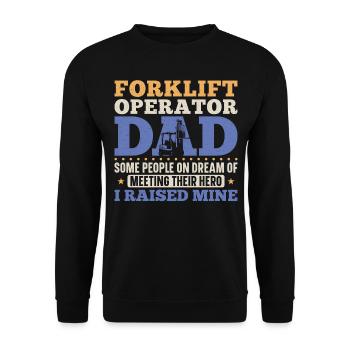 Certified Forklift Truck Operator - Unisex Sweatshirt - black - Front - Alina (178cm) & Michal (187cm)