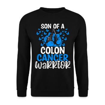 Colon Cancer Awareness Month Ribbon Son - Unisex Pullover - Schwarz - Vorne - Alina (178cm) & Michal (187cm)