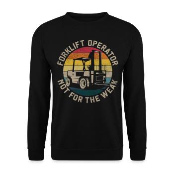 Certified Forklift Truck Operator - Unisex Pullover - Schwarz - Vorne - Alina (178cm) & Michal (187cm)