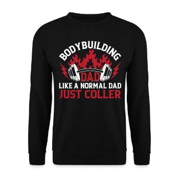 Haltérophilie Bodybuilding Papa Comme Un Papa Normal J - Sweat-shirt Unisexe - noir - Devant - Alina (178cm) & Michal (187cm)